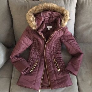 cinched waist winter jacket